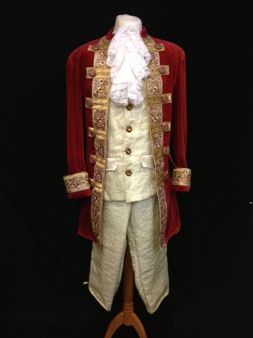 18th Century Court Gent in Ruby and Gold