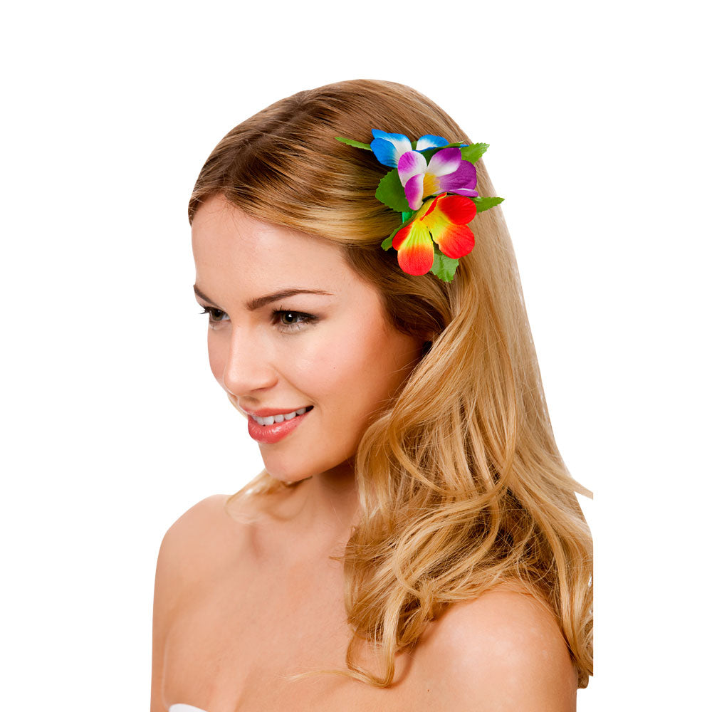 Hawaii Flower Hair Clip / SKY BLUE – Mad World Fancy Dress