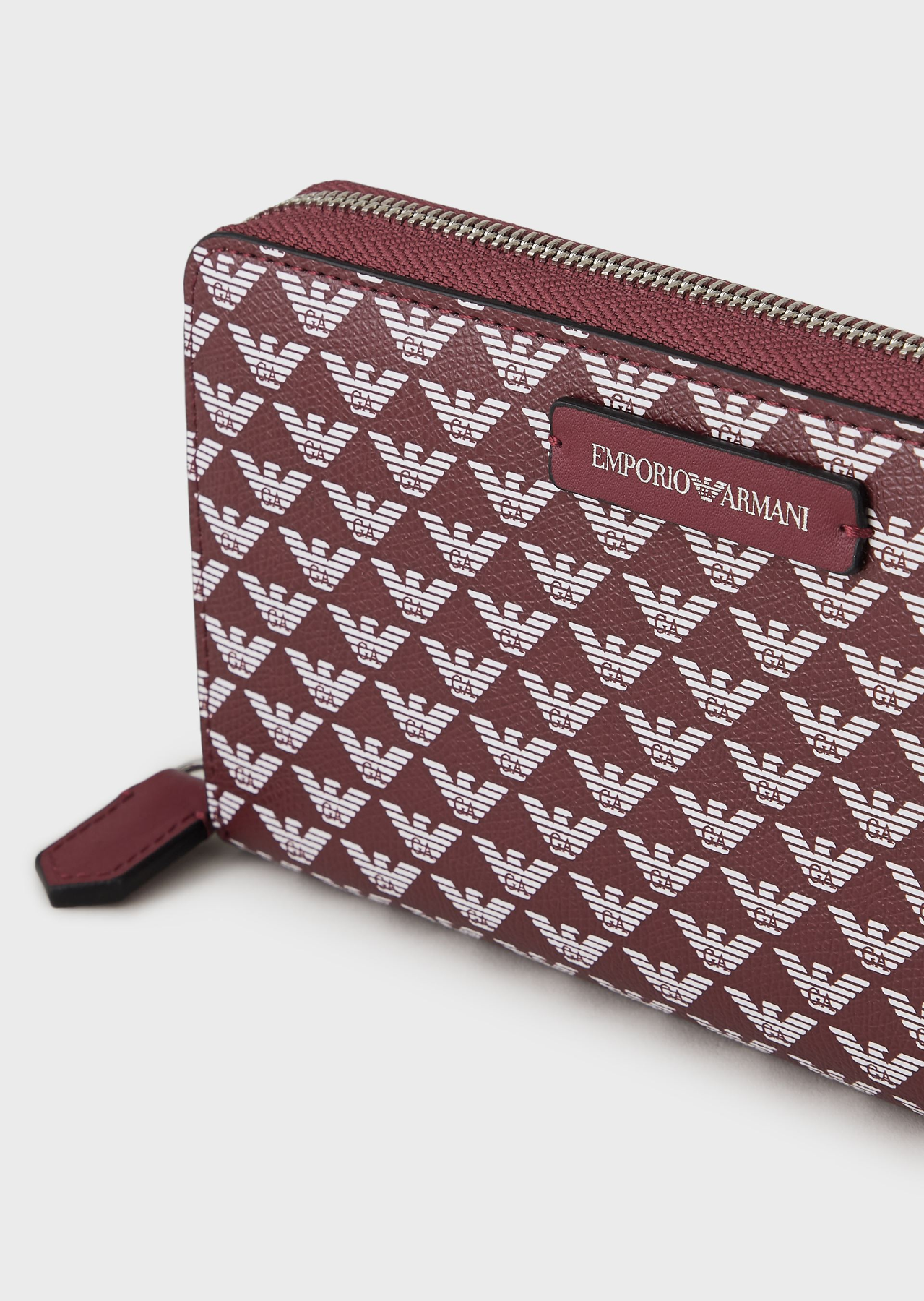 ASV flat shoulder bag in regenerated Saffiano leather with eagle plate |  EMPORIO ARMANI Man