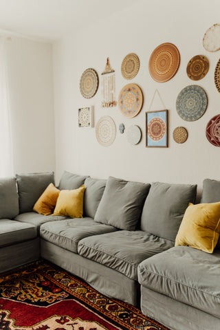 How Do You Decorate a Large Wall Over a Couch? Textured Art