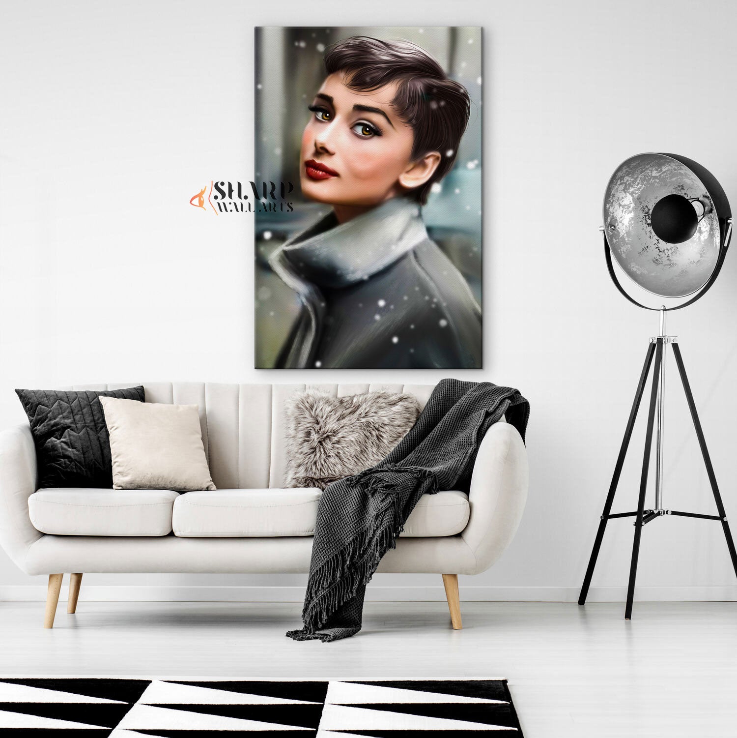 Audrey Hepburn Paris Vogue Canvas Wall Art – SharpWallArts