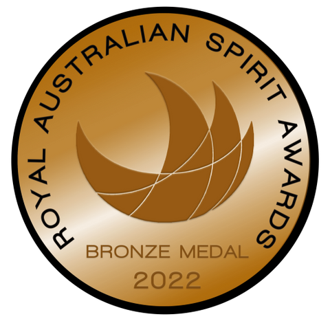 Barrel Aged Gin Newy Distillery. Royal Australian Spirits Awards Bronze Medal 2022