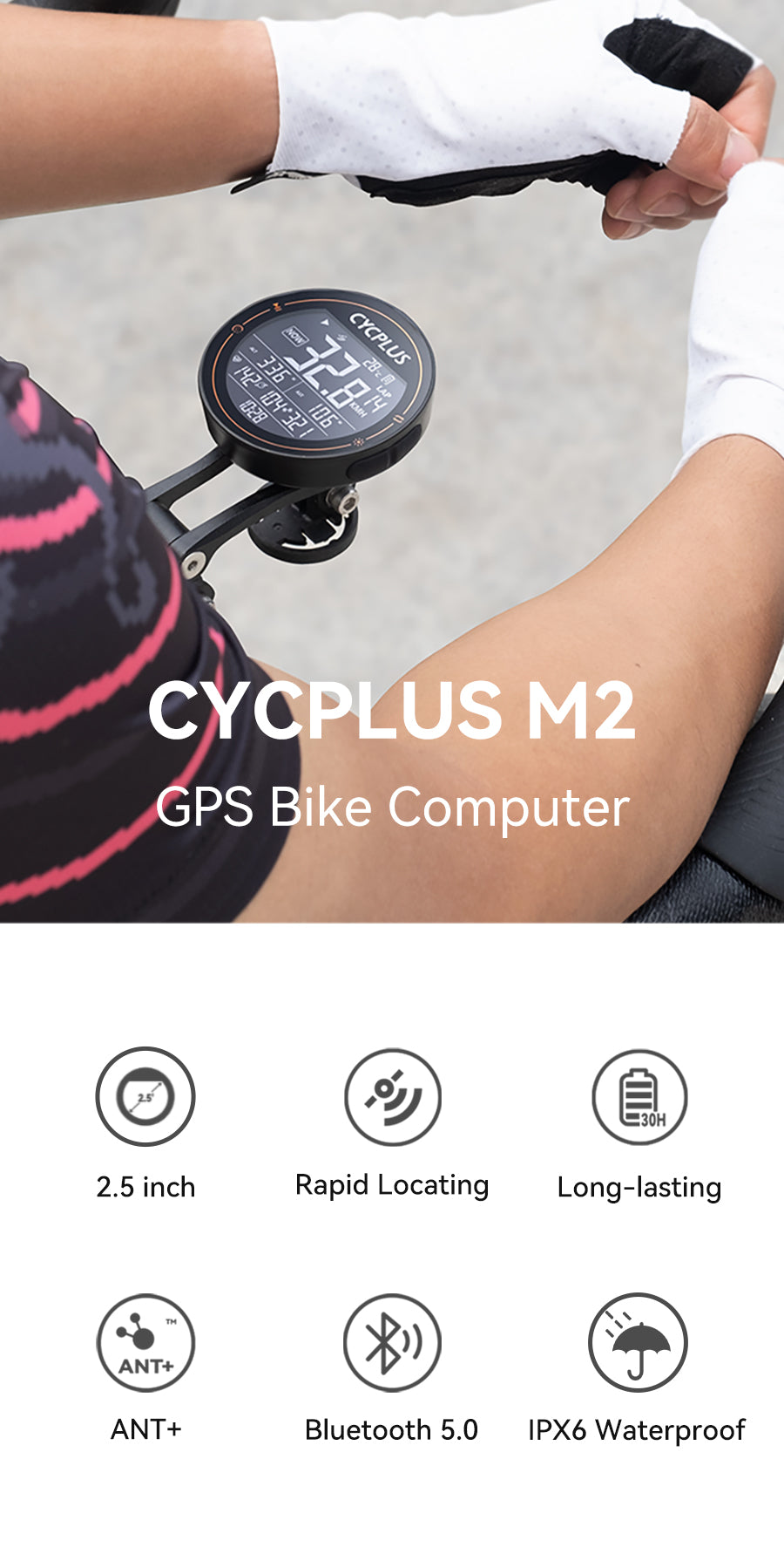 CYCPLUS M2 GPS Bike Computer