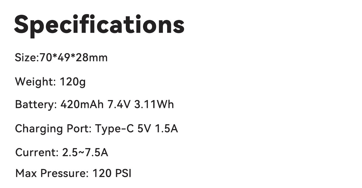 Specifications for AS2 Pro