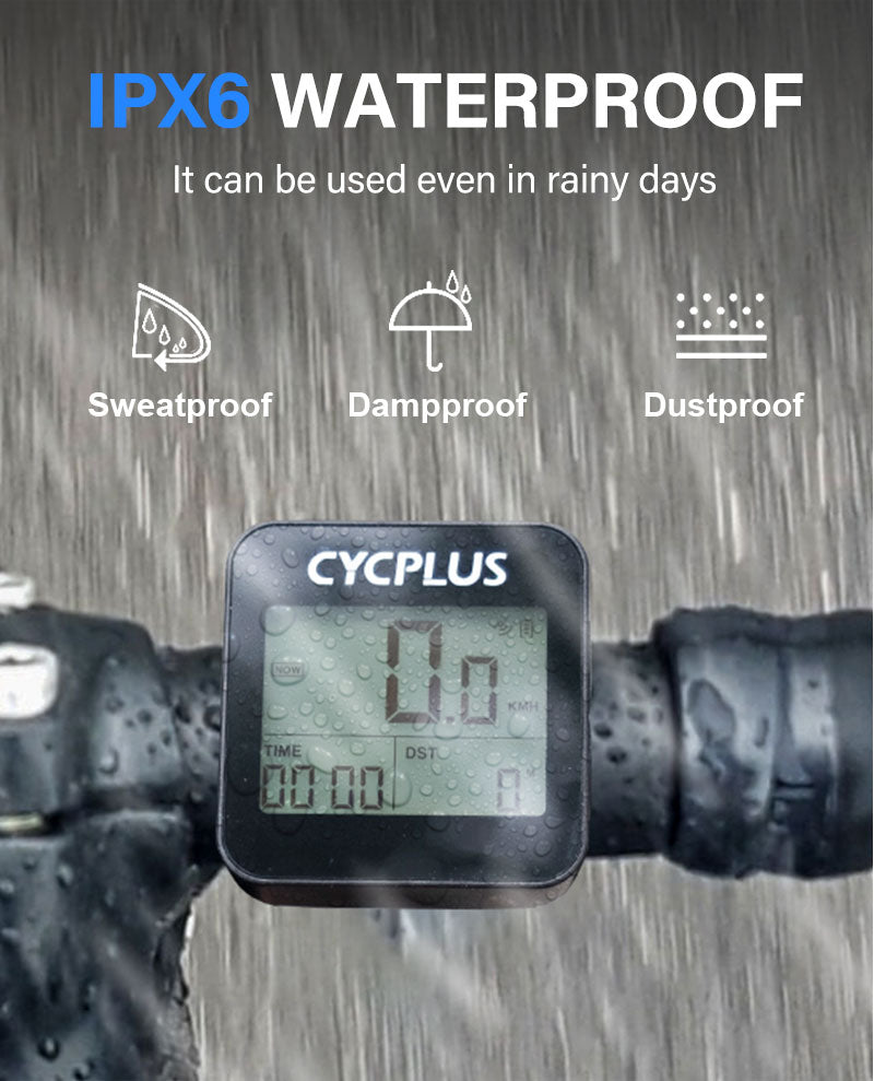 IPX6 Waterproof, It can be used even in rainy days. Sweatproof, Dampproof, Dustproof.