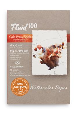 Fluid 100 Cold Press Watercolour Block 4 x 6