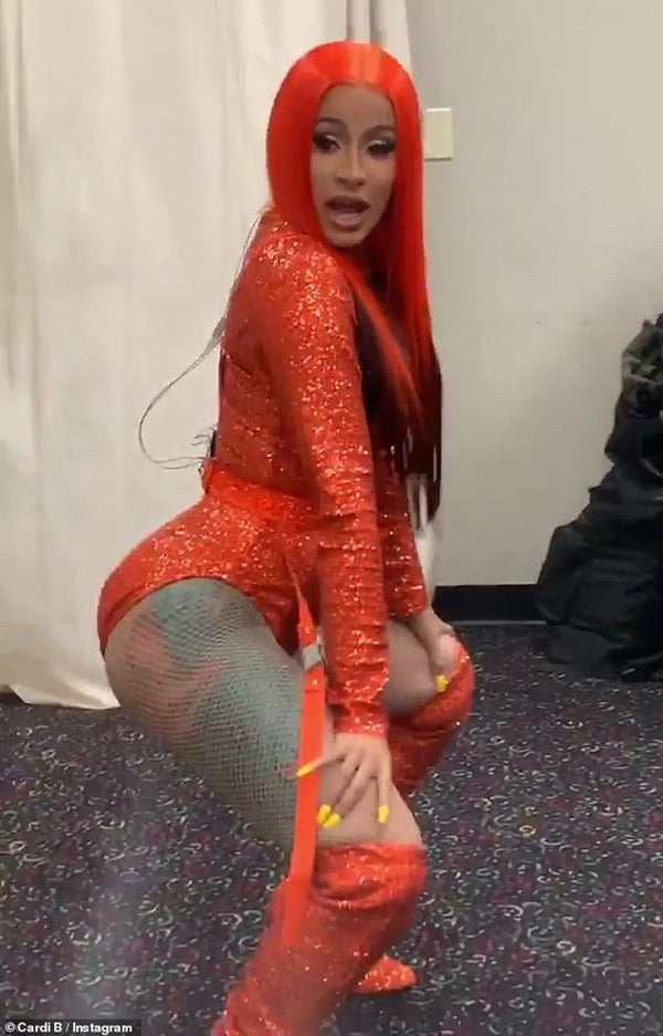 All the Things You Know before You Get Butt Tattoos, Celebrities who get butt tattoos, The rapper Cardi B has a colorful peacock butt tattoo on her right butt.