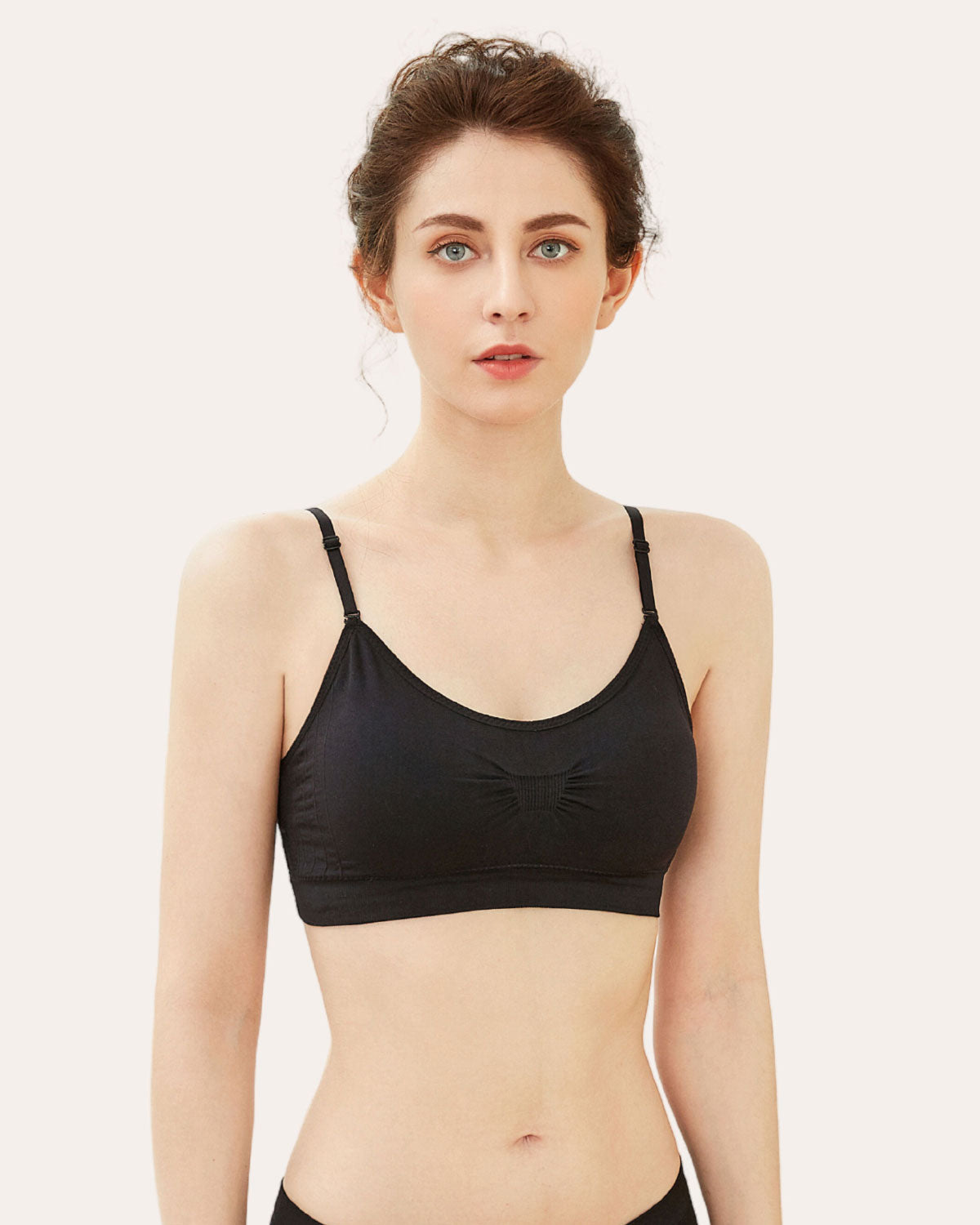 Buy Amante Support Scoop Neck Cami Bra - Removable Pads - Black (M