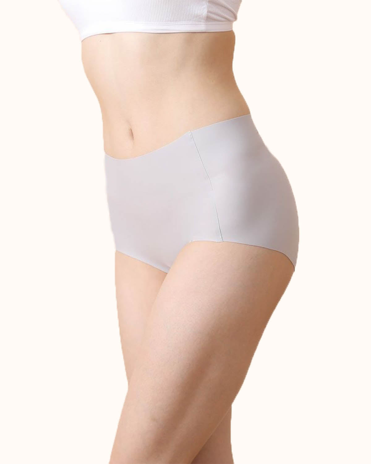 3 Pack of Womens Maxi Briefs (7001 White or Nude) High Waisted Panties  Underwear Knickers with support - Vedoneire