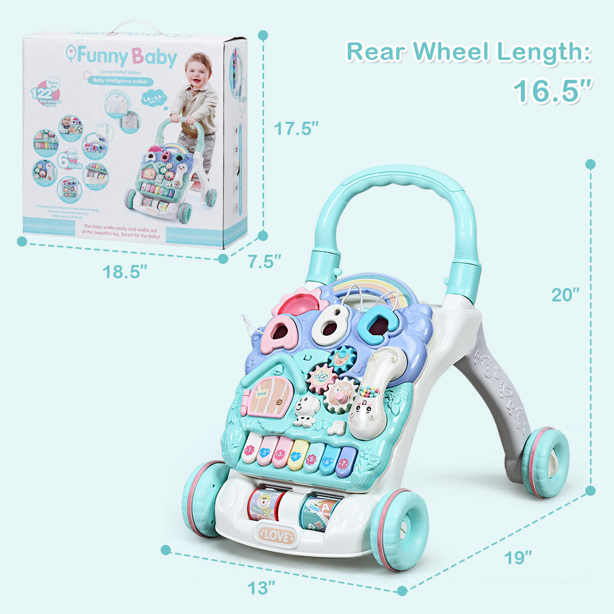 baby walker with musical activity centre