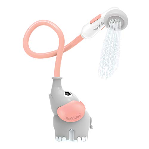 Photo 1 of Yookidoo Baby Bath Shower Head - Elephant Water Pump and Trunk Spout Rinser - for Newborn Babies in Tub Or Sink (Pink)