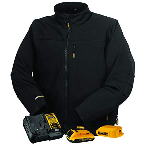 DEWALT DCHJ060A Heated Soft Shell Jacket Kit with 2.0Ah Battery & Charger Black X-Large Ratchet Wrenches
