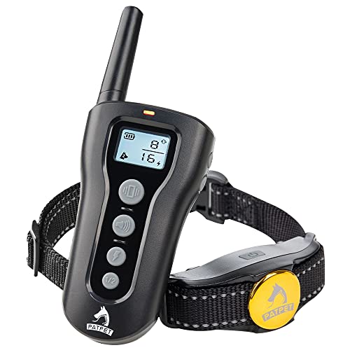 Photo 1 of PATPET Dog Shock Collar for Large Dog - Rechargeable Dog Training Collar with Remote 1000Ft Control Range for 15 - 100lbs Dogs with Beep Vibration Shock Modes