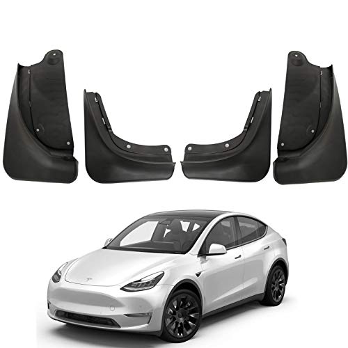 Photo 1 of BASENOR Tesla Model Y Mud Flaps Splash Guards (Set of Four) No Need to Drill Holes