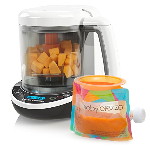 Photo 1 of Baby Brezza Small Baby Food Maker Set – Cooker and Blender in One to Steam and Puree Baby Food for Pouches - Make Organic Food for Infants and Toddlers - Includes 3 Pouches and 3 Funnels