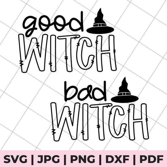 Good Witch Bad Witch SVG File The Country Chic Cottage