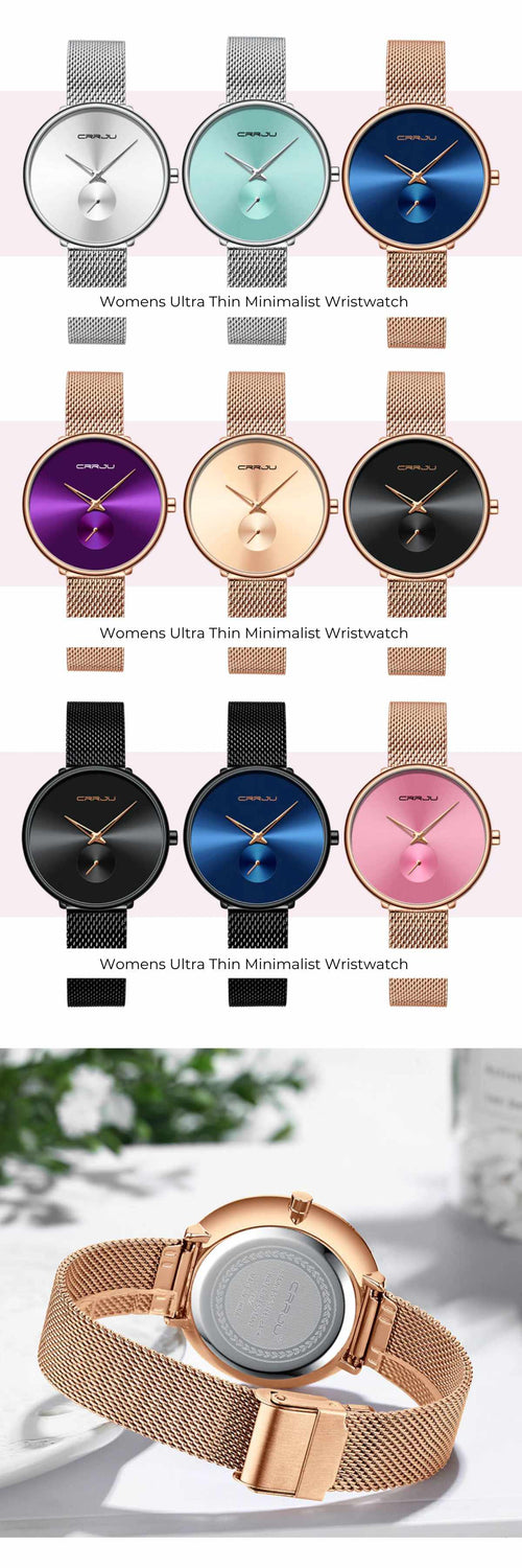 Womens Ultra Thin Minimalist Wristwatch