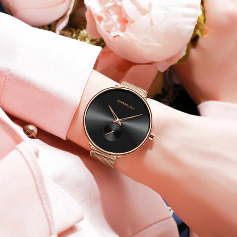 Womens Ultra Thin Minimalist Wristwatch