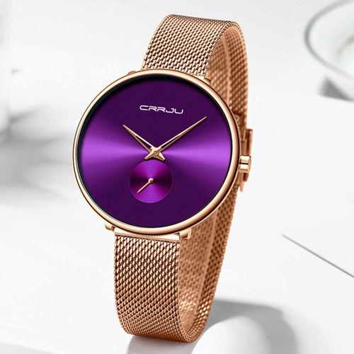 Womens Ultra Thin Minimalist Wristwatch