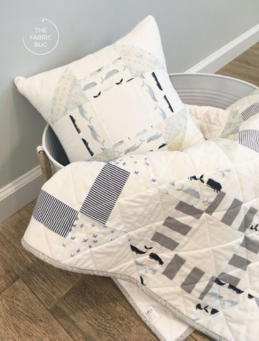 nautical quilt and matching pillow