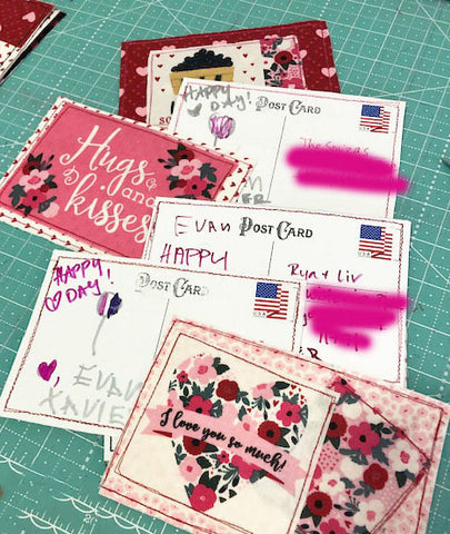 handmade valentine post cards