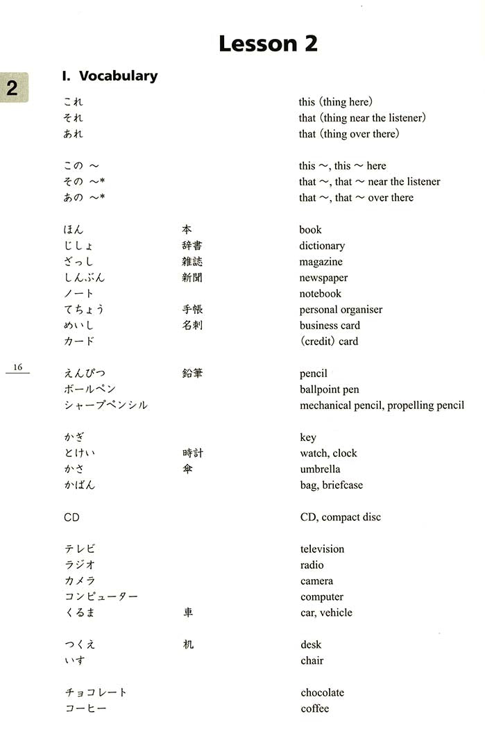 Minna No Nihongo Shokyu 1 Translation Grammatical Notes Omg Japan