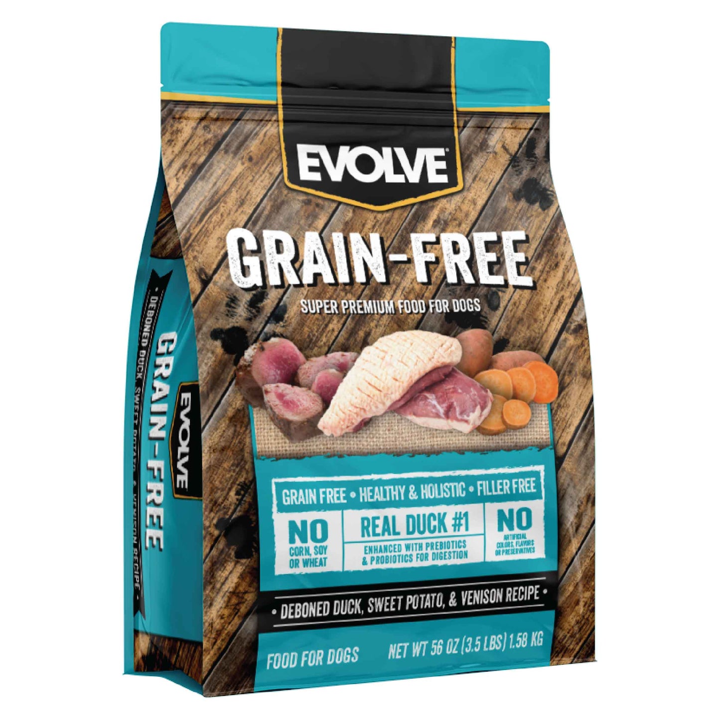 Evolve Grain Free Duck, Sweet Potato & Venison Recipe Dog Food 3.5 lb Bundle