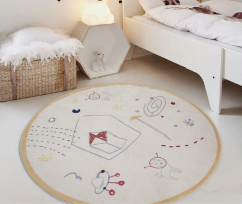 悅庭軟家飾-法式兒童房布置-兒童圓形地毯