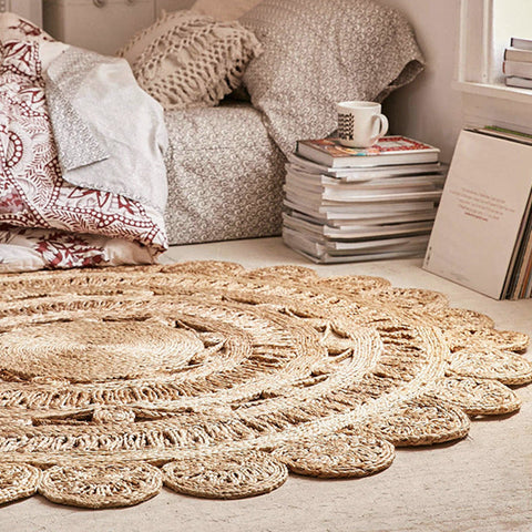 手工編織的地毯有效改變房間的裝潢風格