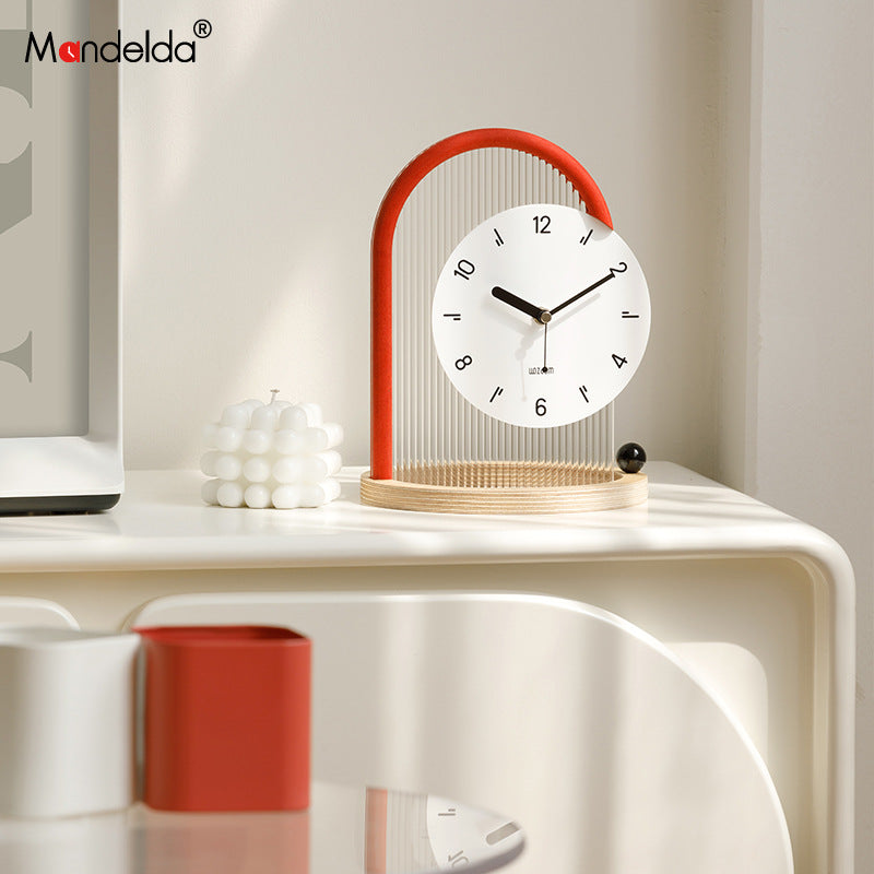 Mandelda 車站大鐘設計座鐘創意裝飾品