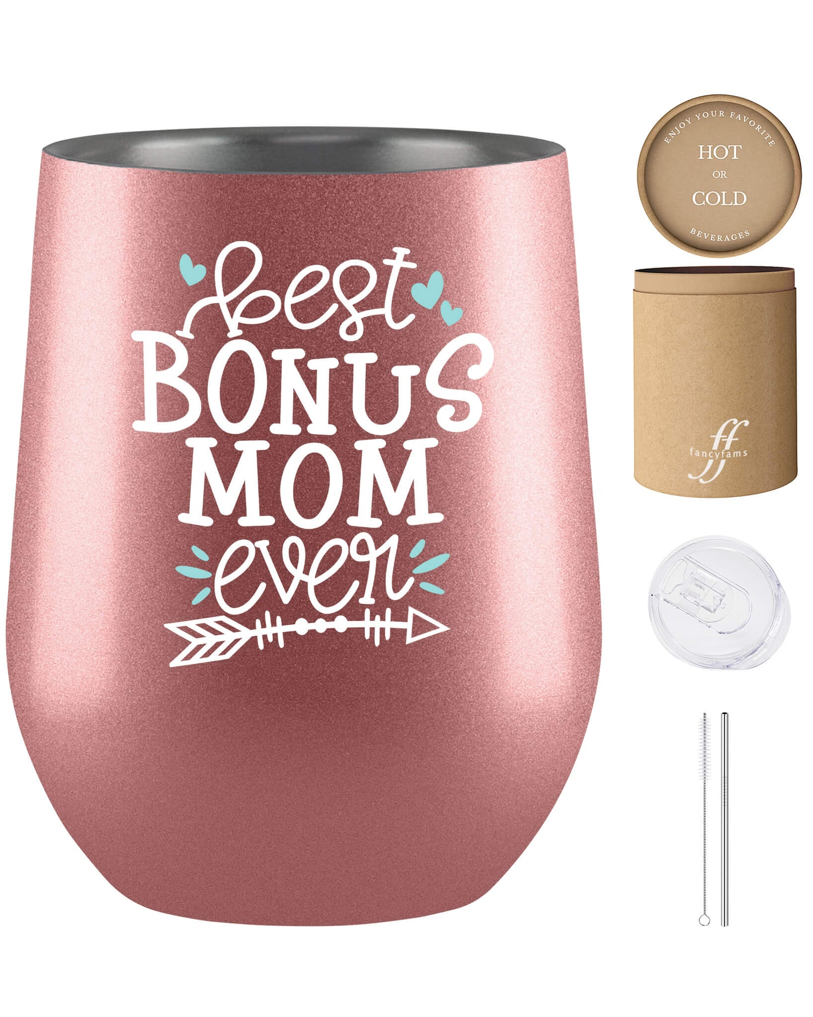 To My Mom Tumbler Cup, Stainless Steel Tumbler, Bonus Mom Gifts