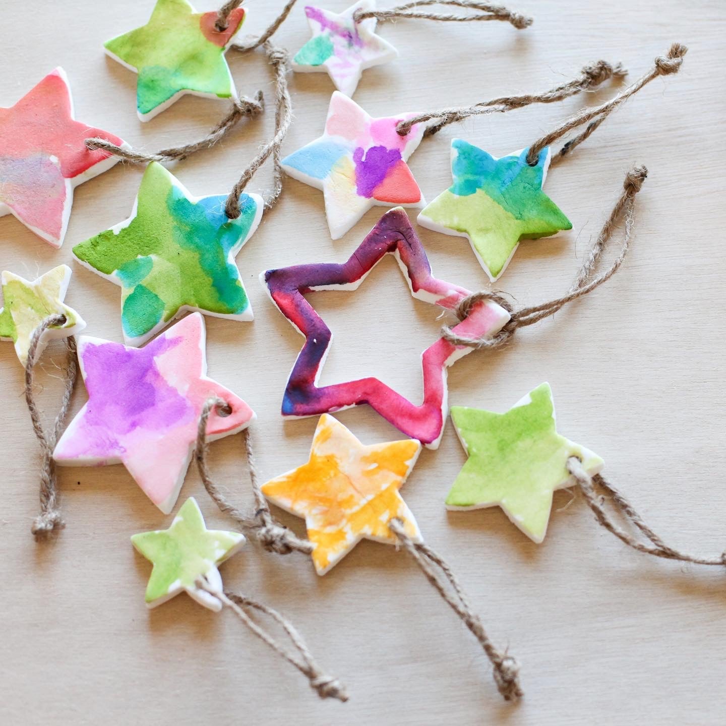 DIY: Watercolor Air Dry Clay Ornaments – Brighter Day Press