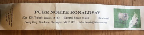 North Ronaldsay wool ball band