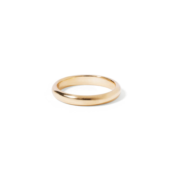 9ct yellow gold gents half round band - 3.5mm