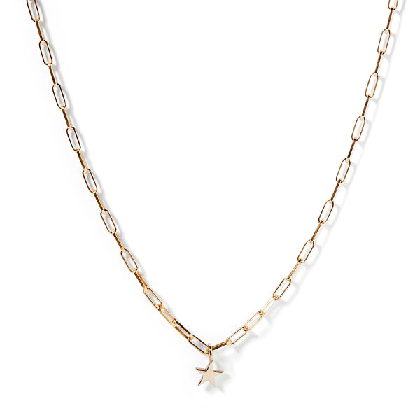 Paperclip Star charm necklace