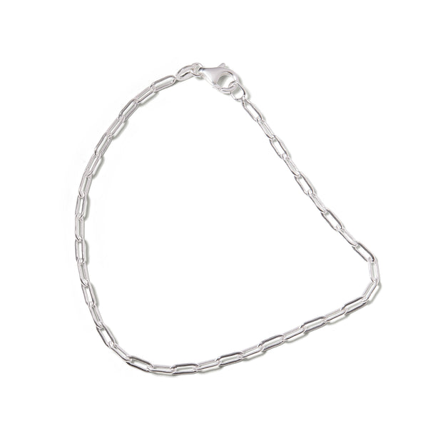 silver paperclip bracelet