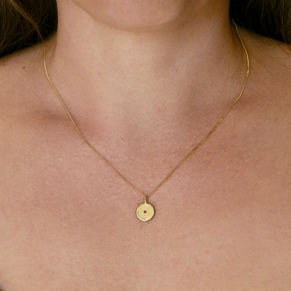 moments necklace - yellow gold vermeil