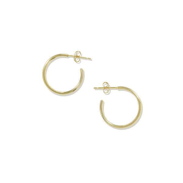 9ct yellow gold meduim hoop earrings