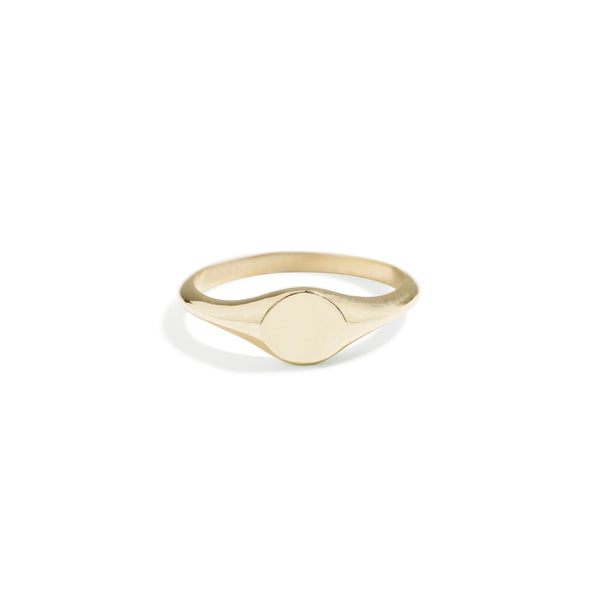 9ct gold circle signet