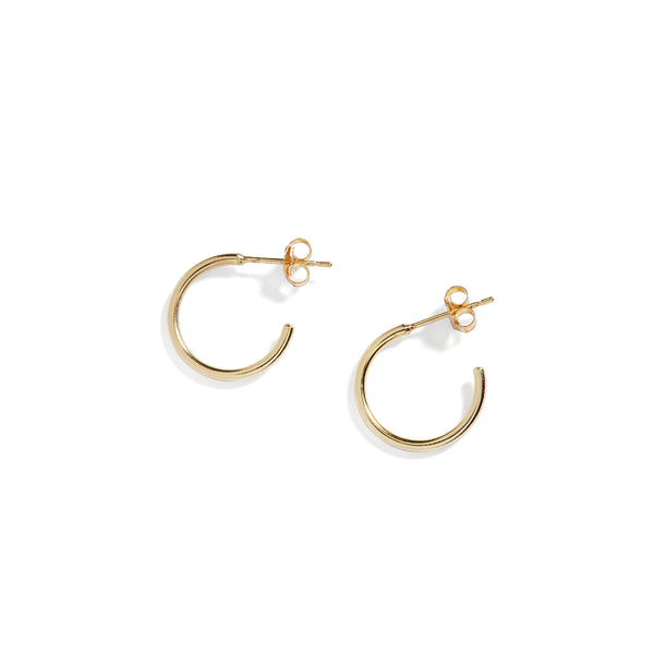 9ct yellow gold small hoop earrings