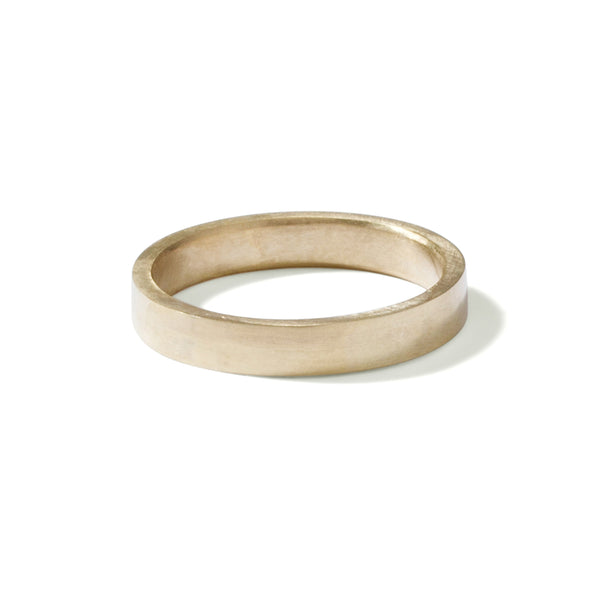 9ct yellow gold 3.5mm gents flat band