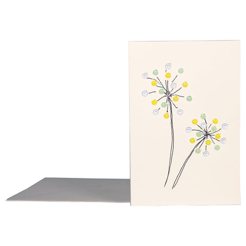 Gem flower greetings card
