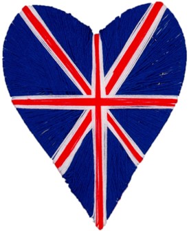 Union Jack wire heart