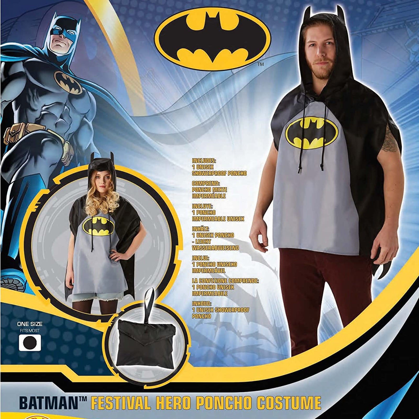 Rubie's Adult One Size Batman Festival Poncho – Yorkshire Trading Company