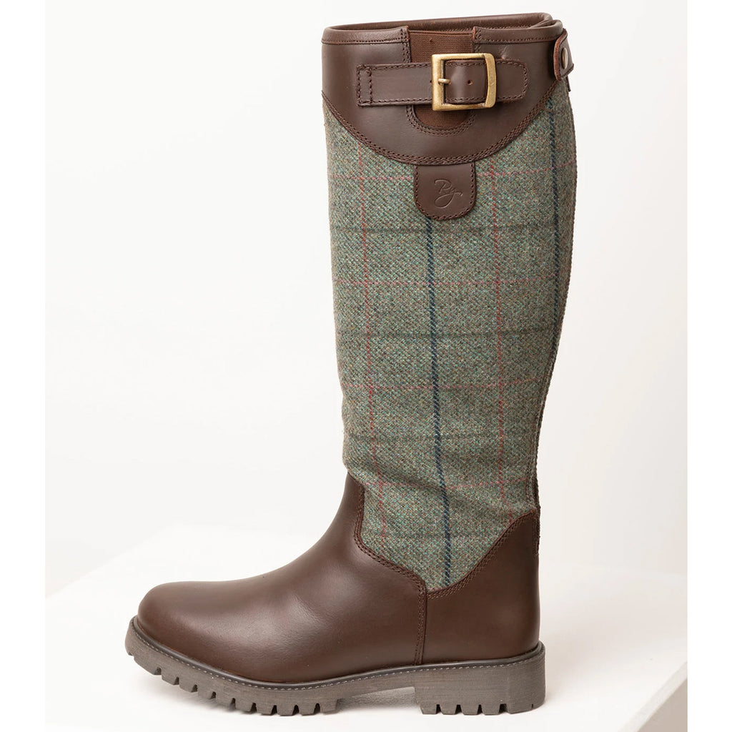 Ladies Country Boots | Women's High Tweed And Leather Boots UK ...