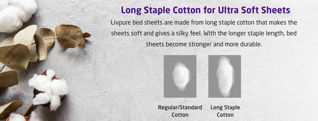 Long Staple Cotton Bedsheet - Livpure