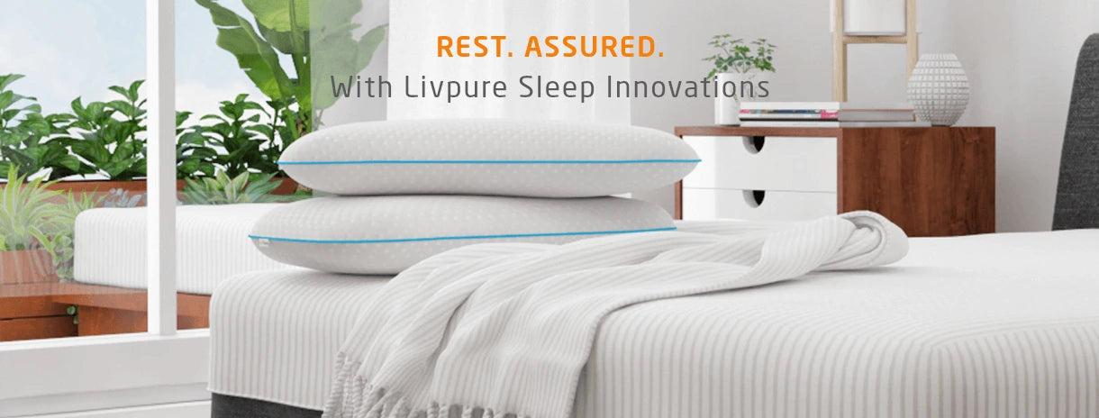 Cool Gel Memory Foam Pillow – Livpure - Pillow on Bed