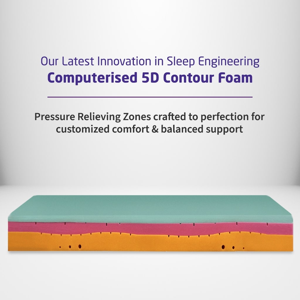Livpure Sleep Mattress Ortho CurvX: HR + Memory Foam Mattress With Curved Orthopaedic Foam
