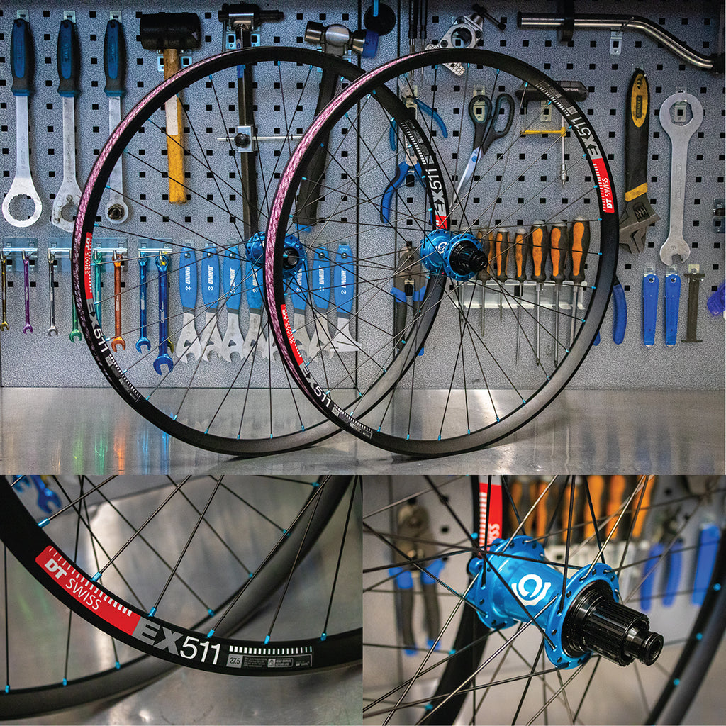 Industry Nine hydra hubs laced to dt swiss EX511 custom built by Wheelie Bike Shop