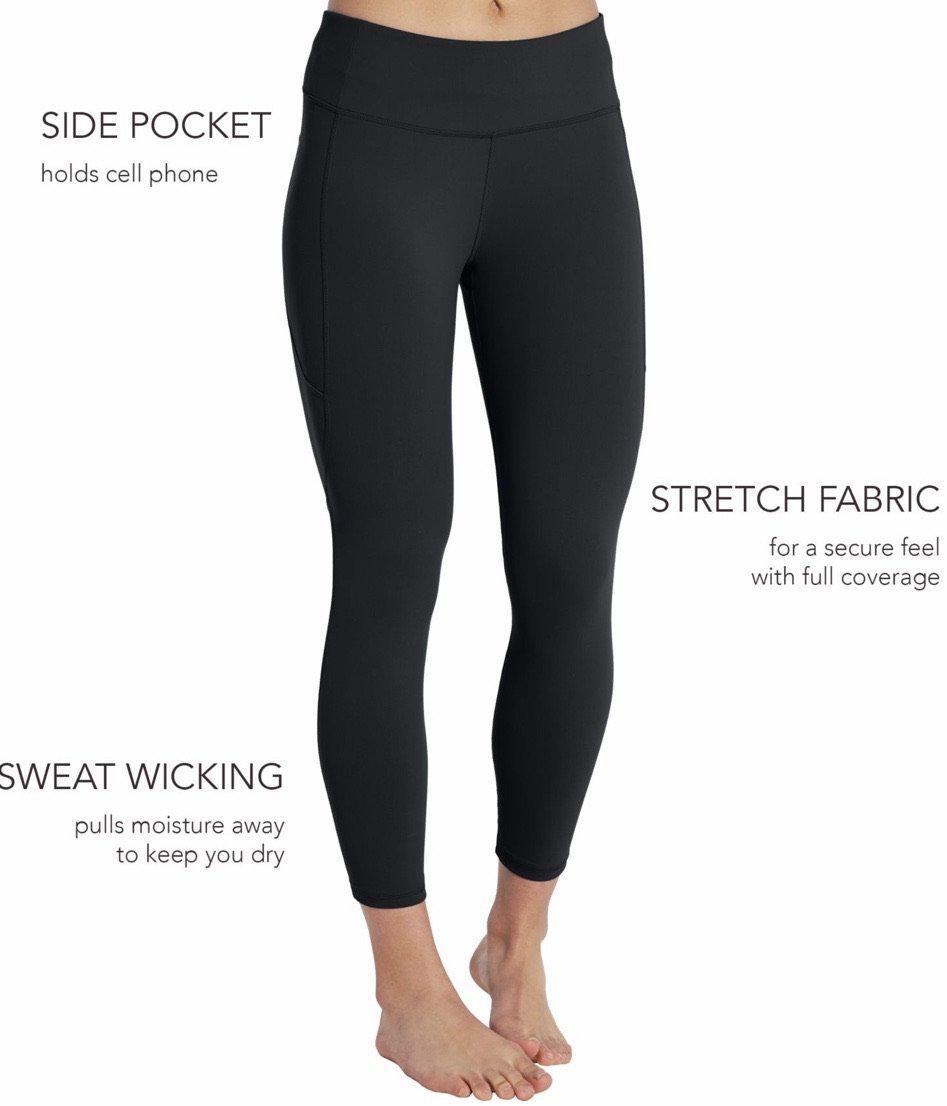 black athletic leggings with pockets